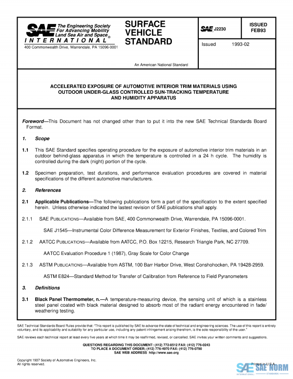 SAE J 2230 Series PDF