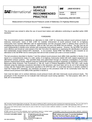 SAE J 2825 Series PDF