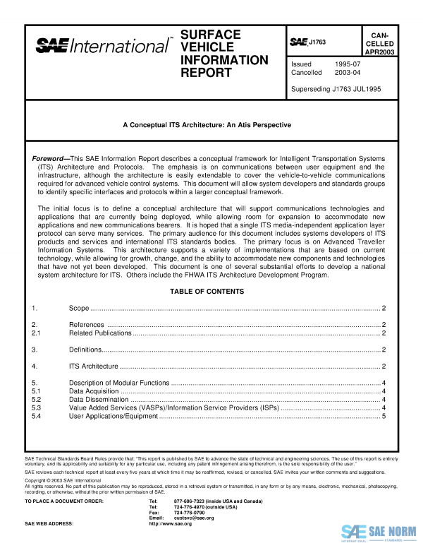 SAE J 1763 Series PDF