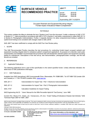 SAE J 2917 Series PDF
