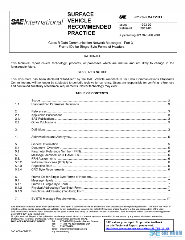 SAE J 2178/3 Series PDF