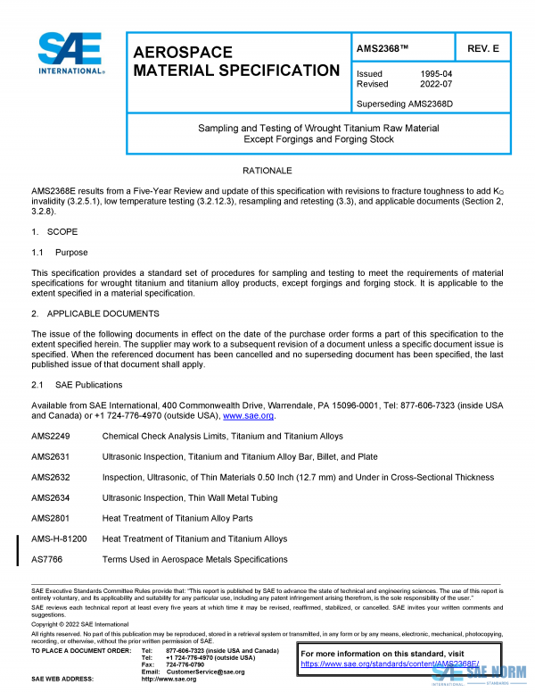 SAE AMS 2368 Series PDF