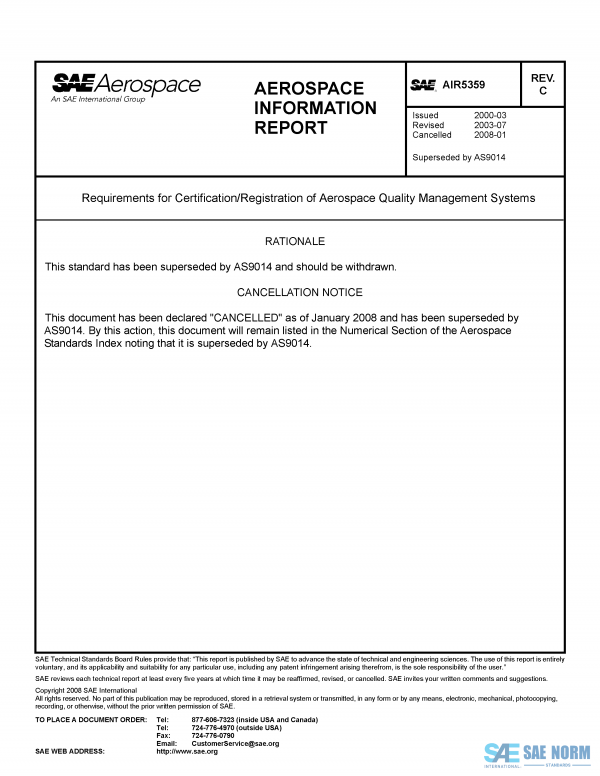 SAE AIR 5359 Series PDF