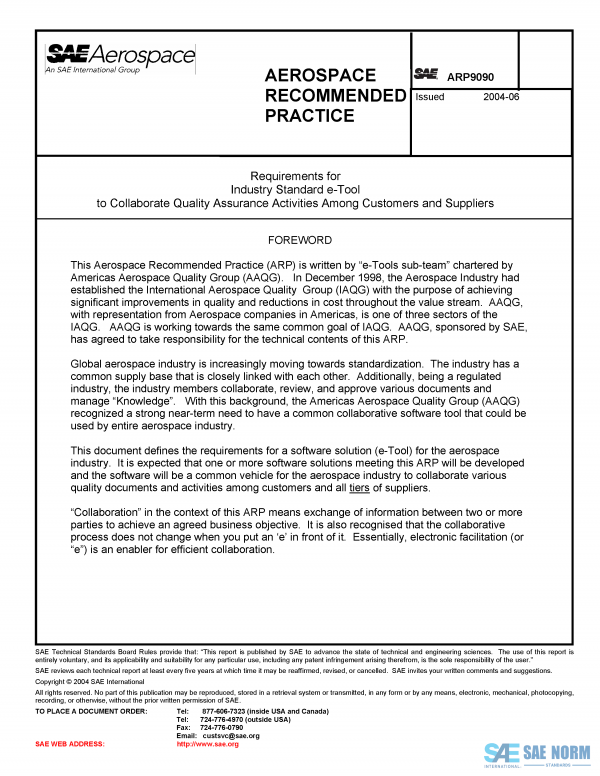 SAE ARP 9090 Series PDF