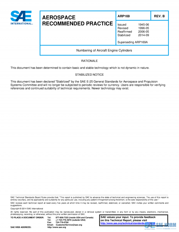 SAE ARP 169 Series PDF