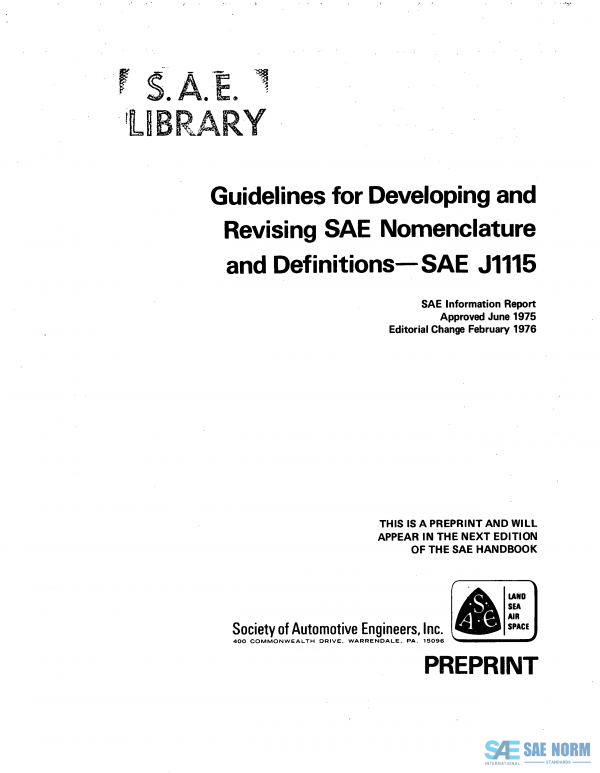 SAE J 1115 Series PDF