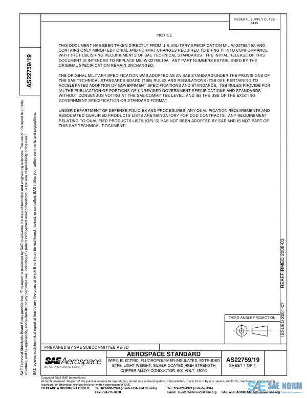 SAE AS 22759/19 Series PDF