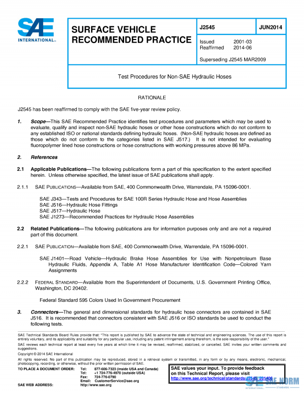 SAE J 2545 Series PDF