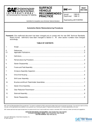 SAE J 2073 Series PDF
