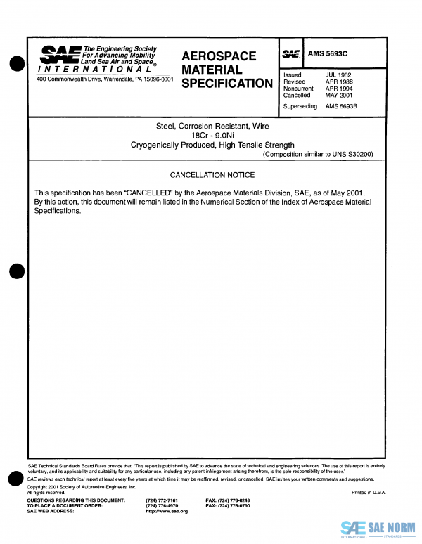SAE AMS 5693 Series PDF