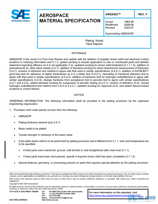 SAE AMS 2423 Series PDF