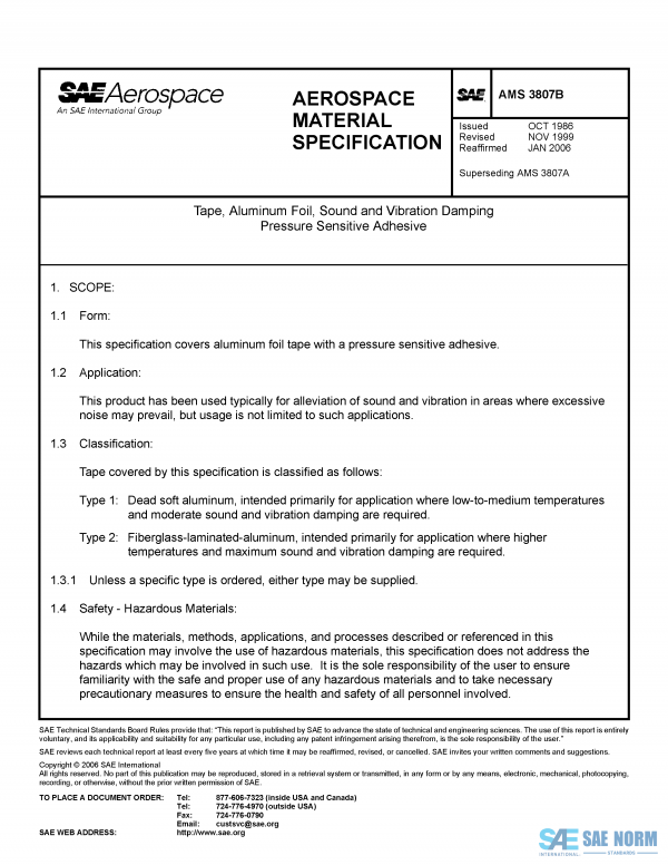 SAE AMS 3807 Series PDF