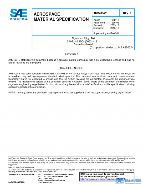 SAE AMS 4004 Series PDF