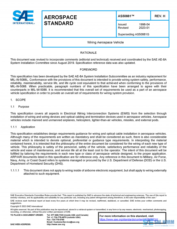 SAE AS 50881 Series PDF