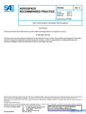 SAE ARP 4865 Series PDF