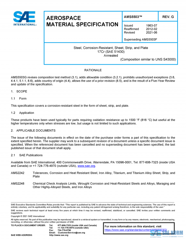 SAE AMS 5503 Series PDF