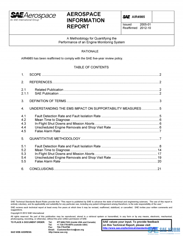 SAE AIR 4985 Series PDF