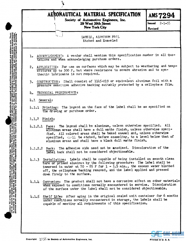 SAE AMS 7294 Series PDF