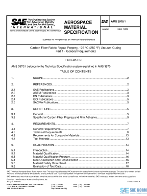 SAE AMS 3970/1 Series PDF