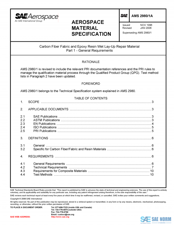 SAE AMS 2980/1 Series PDF