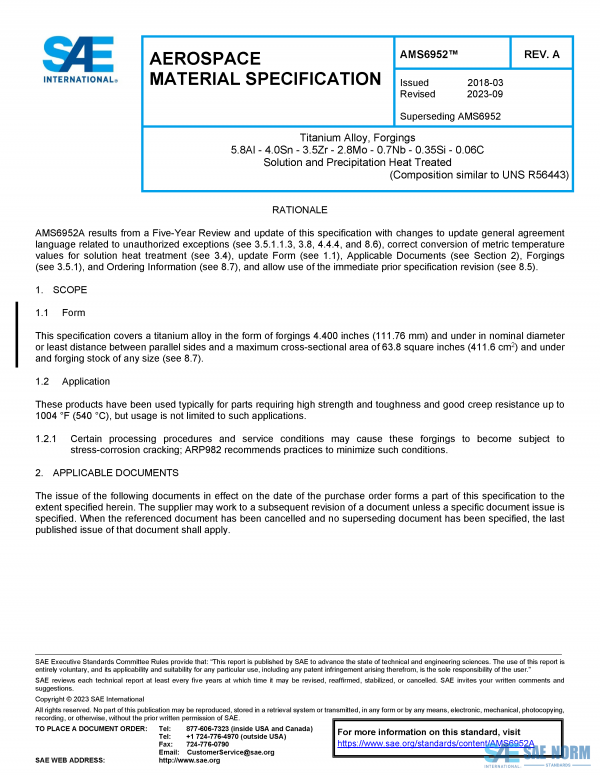 SAE AMS 6952 Series PDF