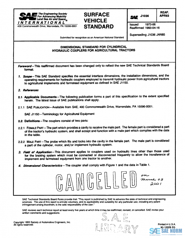 SAE J 1036 Series PDF