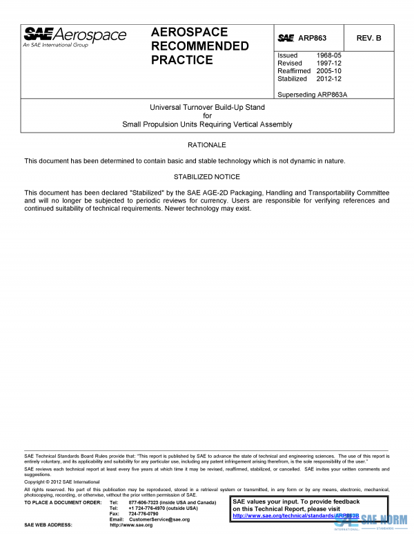 SAE ARP 863 Series PDF
