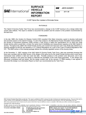 SAE J 2915 Series PDF