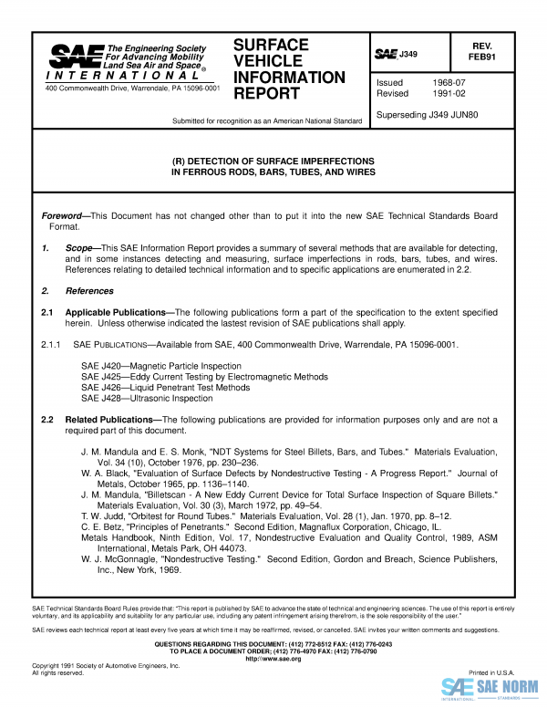 SAE J 349 Series PDF