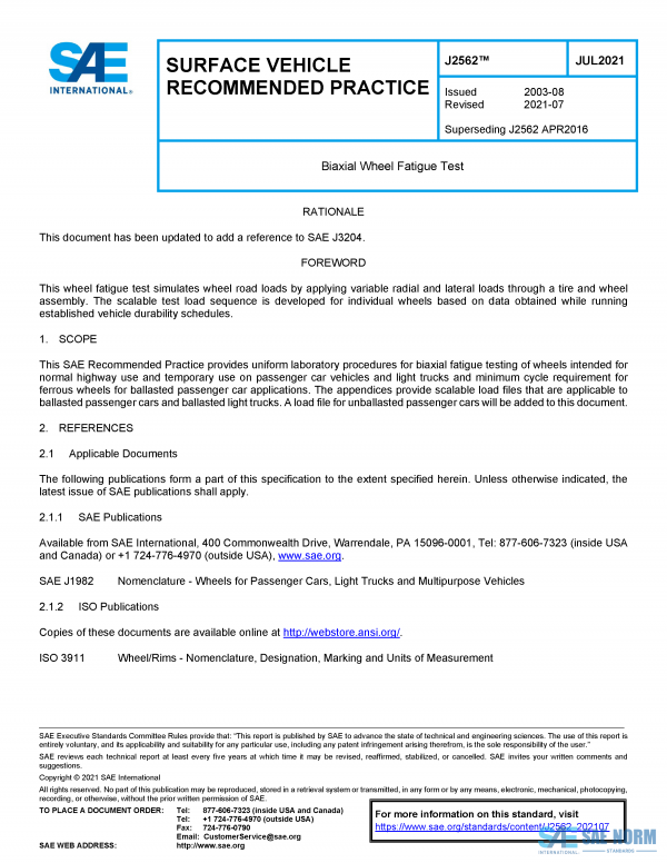 SAE J 2562 Series PDF