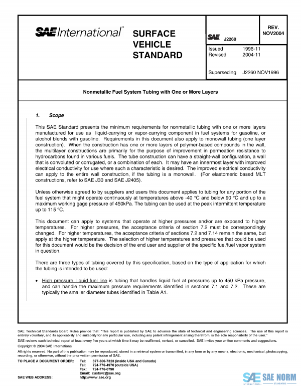 SAE J 2260 Series PDF