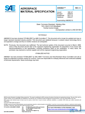 SAE AMS 5821 Series PDF