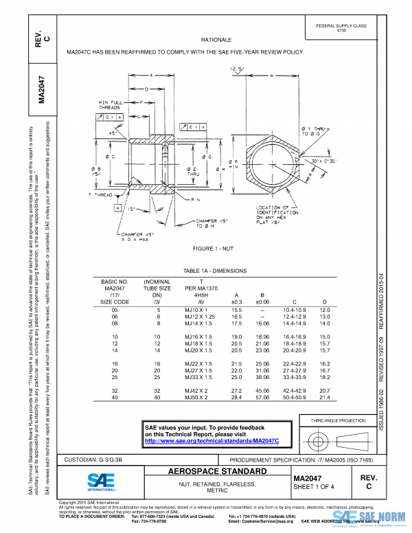 SAE MA 2047 Series PDF