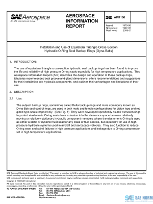 SAE AIR 1186 Series PDF