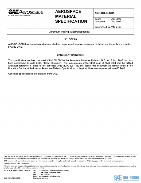 SAE AMSQQC 320 Series PDF