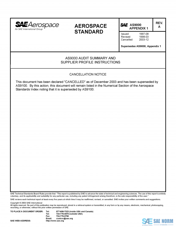 SAE AS 9000- Series PDF