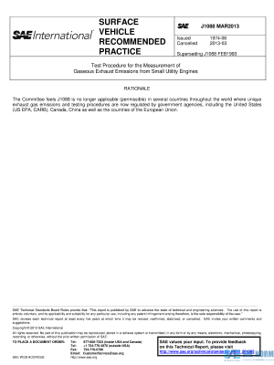 SAE J 1088 Series PDF