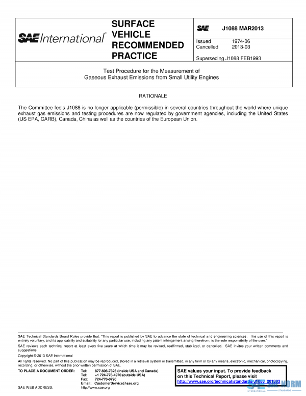 SAE J 1088 Series PDF