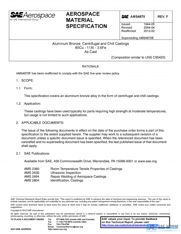 SAE AMS 4870 Series PDF