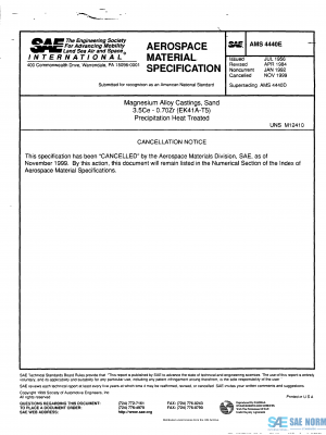 SAE AMS 4440 Series PDF