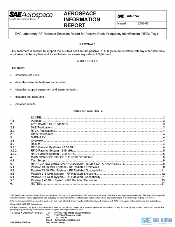 SAE AIR 5747 Series PDF