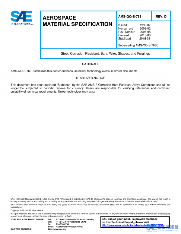 SAE AMSQQS 763 Series PDF