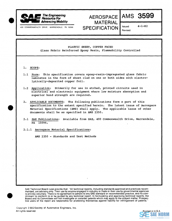 SAE AMS 3599 Series PDF