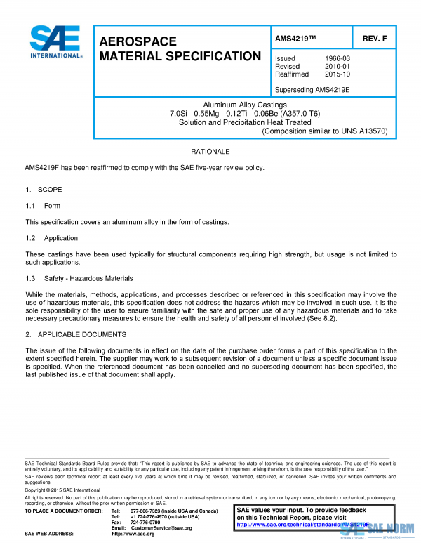 SAE AMS 4219 Series PDF