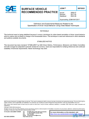 SAE J 2396 Series PDF