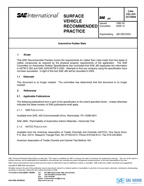 SAE J 80 Series PDF