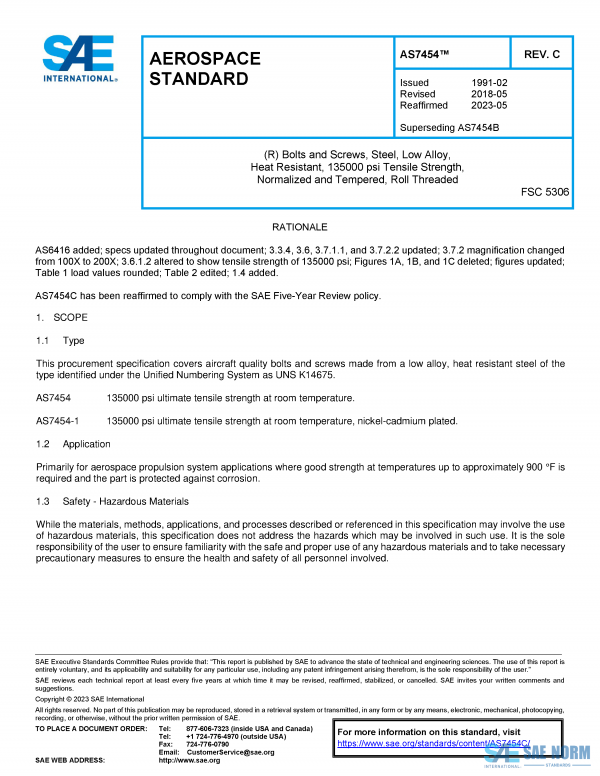 SAE AS 7454 Series PDF