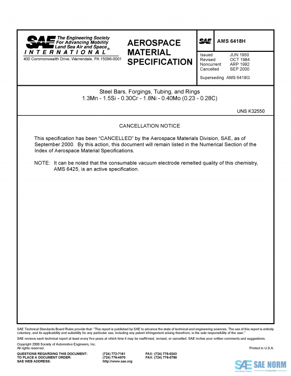 SAE AMS 6418 Series PDF