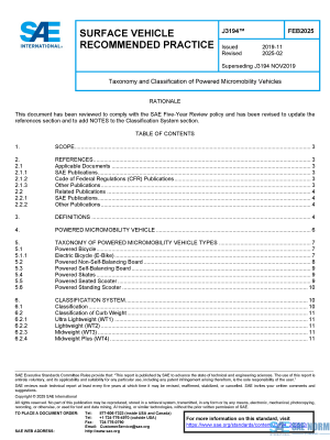 SAE J 3194 Series PDF