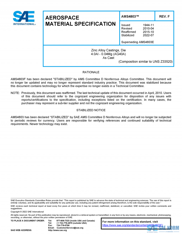 SAE AMS 4803 Series PDF